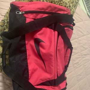 Pink nike duffle bag
